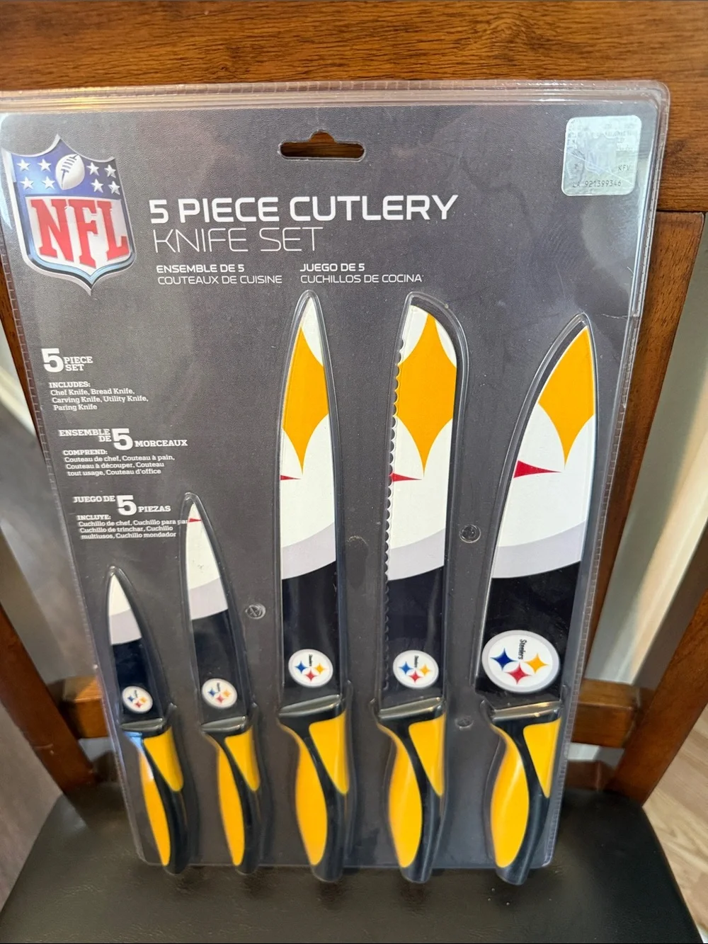 New! Steelers 5 piece Cutlery Knife Set